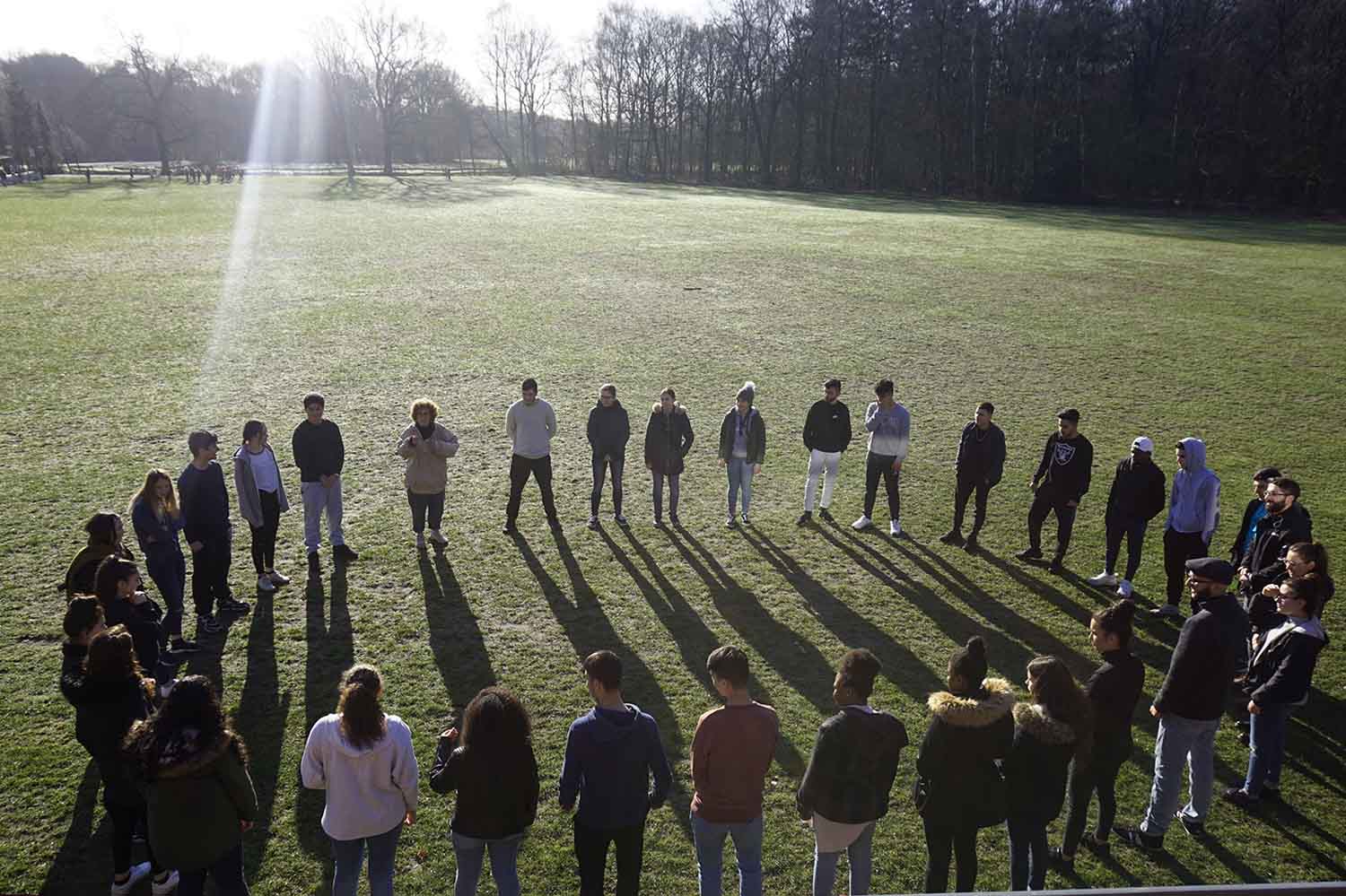 College Students Teamwork Stacking Hand Concept