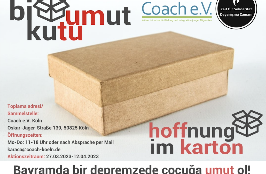 Aktion für Kinder im Erdbebengebiet der Türkei